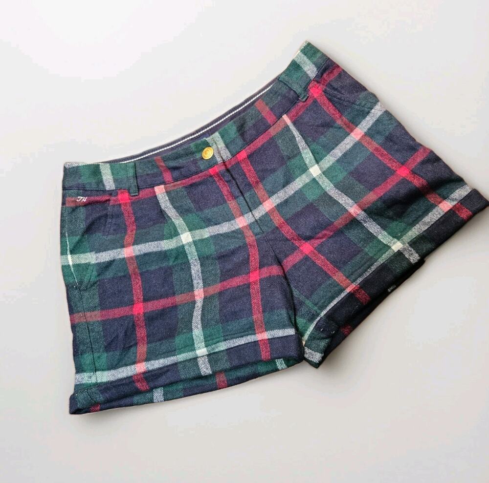 Vintage Tommy Hilfiger Wool Blend Plaid Tartan Shorts size 6